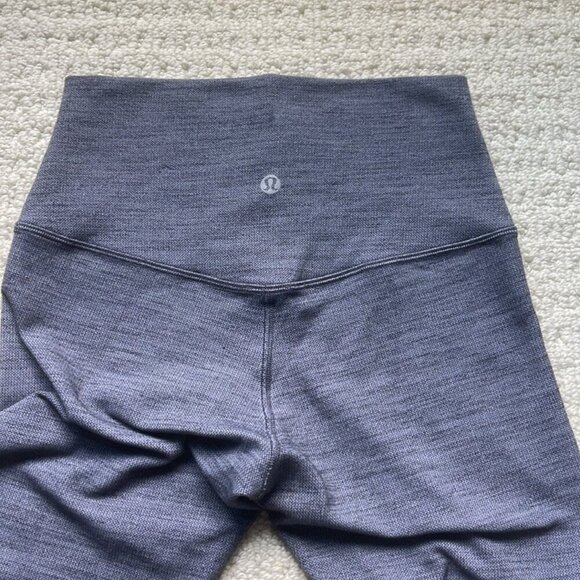 Lululemon Align Pant 25" in Mini Heathered Herringbone Black White /Black Size 4 - Picture 5 of 11